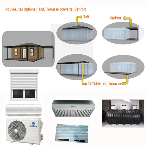 Préfabriqué Intelligent Pliable 40 m²